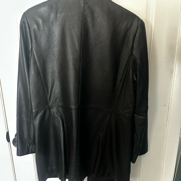 Anne Klein Women's 100% Lambskin Leather Jacket Mid-Length Size Small - Picture 4 of 4